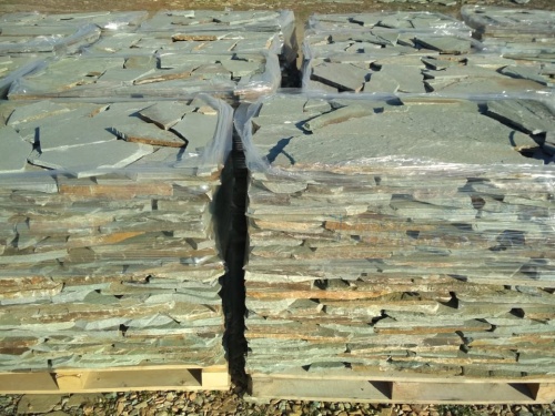 Плитняк златолит зелёный для цоколя, отмостки купить в Лыткарино