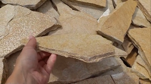 Плитняк златолит жёлтый для фасада 1,5-3 см купить в Лыткарино